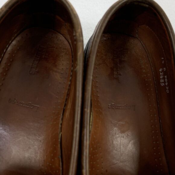 Allen Edmonds Lagrange Handsewn Leather Loafer Size 14 B Mens Brown Slip On